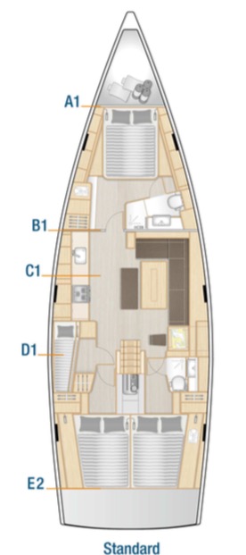 Hanse 508 Charlabelle - OW Grundriss