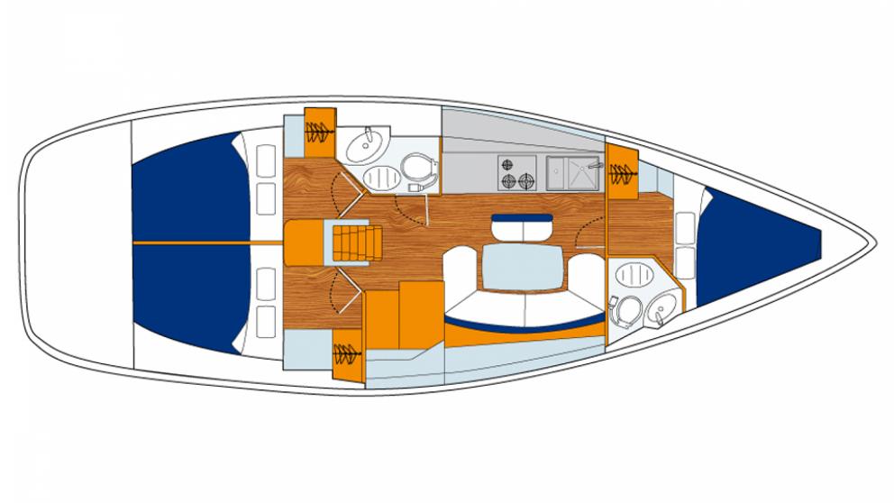 Sunsail 39 Grundriss