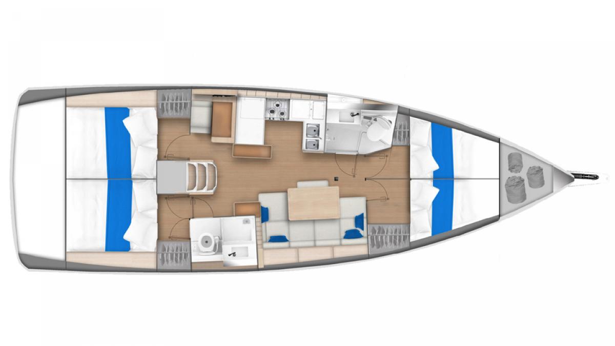 Sunsail 44 Grundriss