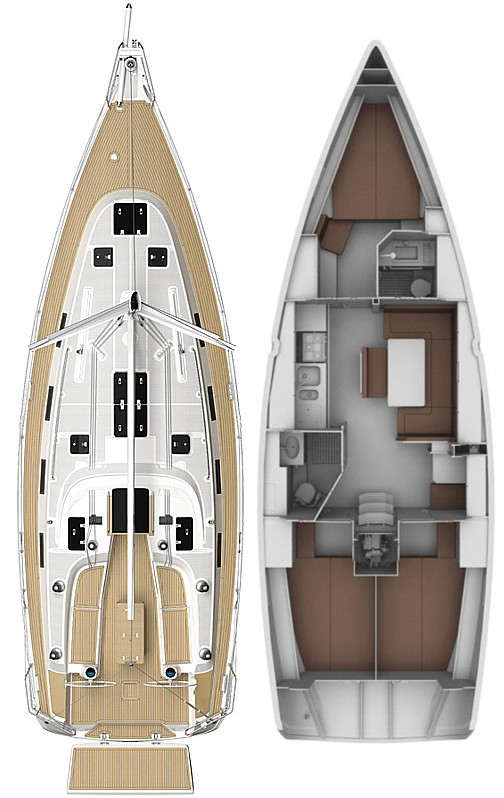 Bavaria Cruiser 40 S Innenansicht
