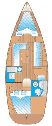 Bavaria 33 Cruiser Lebić (GPS in cockpit, solar panels) Innenansicht