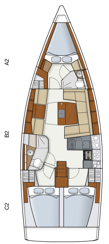 Hanse 415 Innenansicht