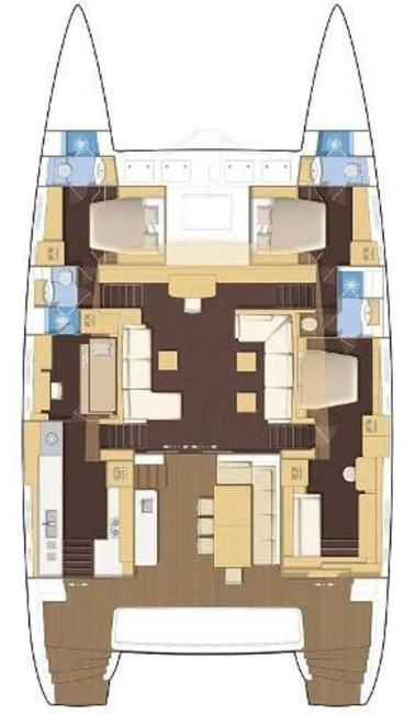 Lagoon 620 - 3 cab Innenansicht