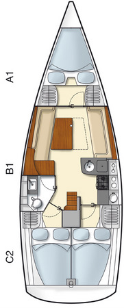 Hanse 355 Innenansicht
