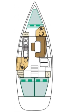 Cyclades 39.3 Innenansicht