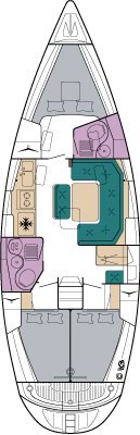 Bavaria 40 Innenansicht