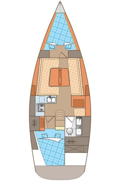 Elan 340 Innenansicht