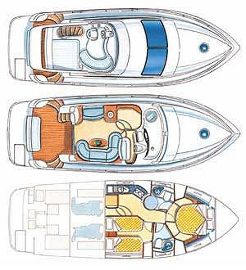 Azimut 39 Fly Innenansicht