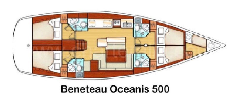 Oceanis 500 Grundriss