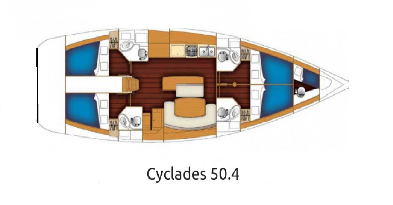 Cyclades 50.4 - 4+1cab Grundriss