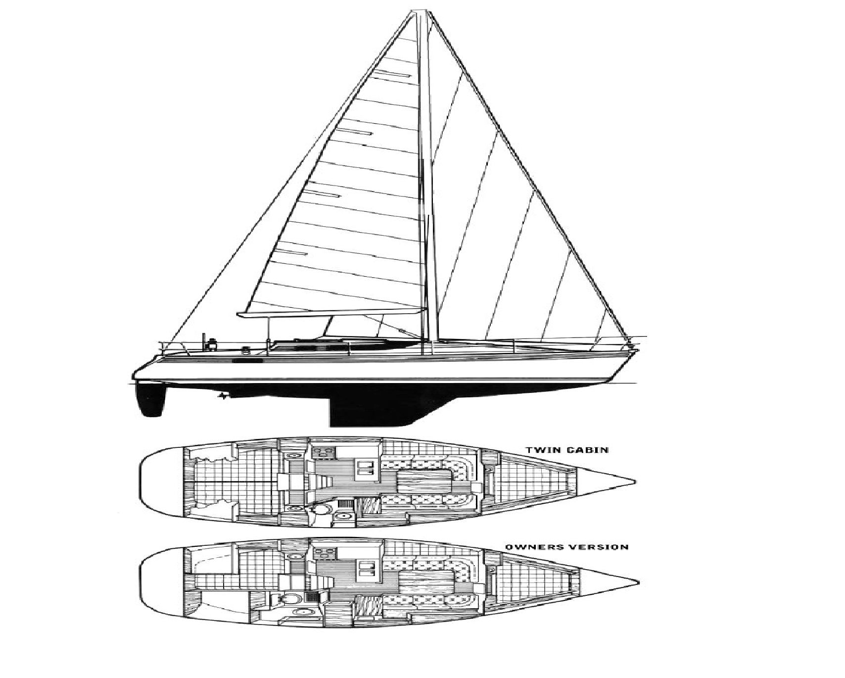 Oceanis 350 Grundriss
