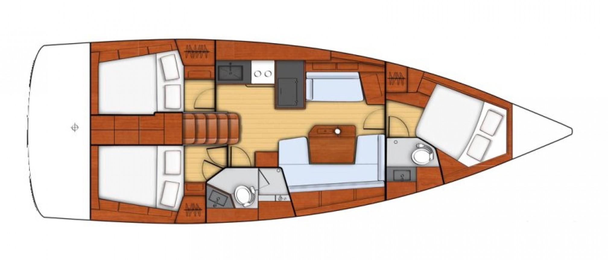 Oceanis 41 Grundriss