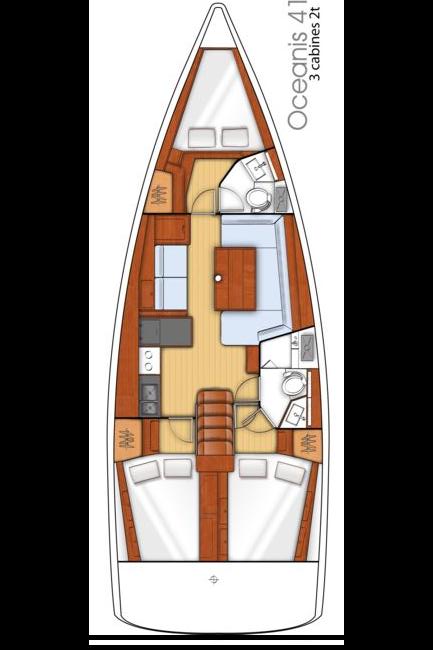 Oceanis 41 Innenansicht