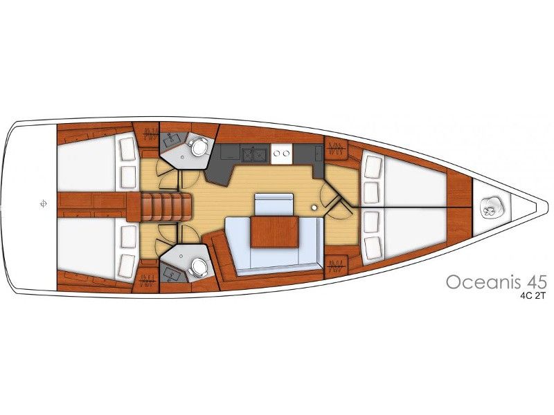 Oceanis 45 Grundriss