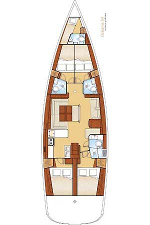 Oceanis 54 Innenansicht