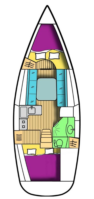 Oceanis Clipper 323 Grundriss