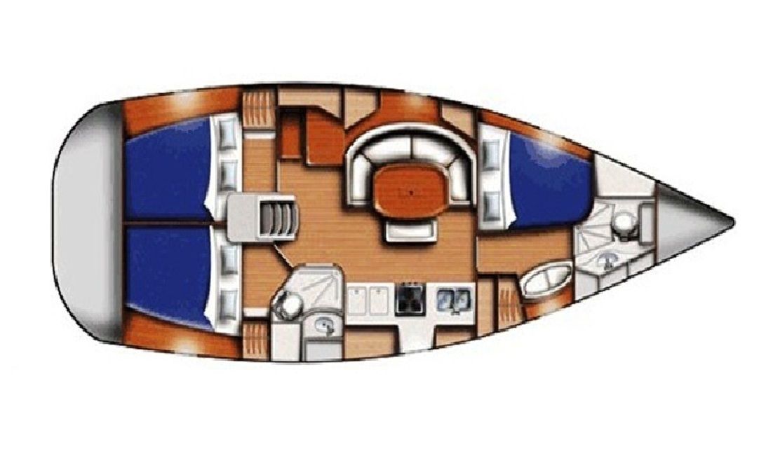 Oceanis Clipper 393 Grundriss