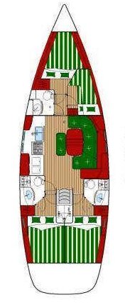 Oceanis Clipper 423 Innenansicht