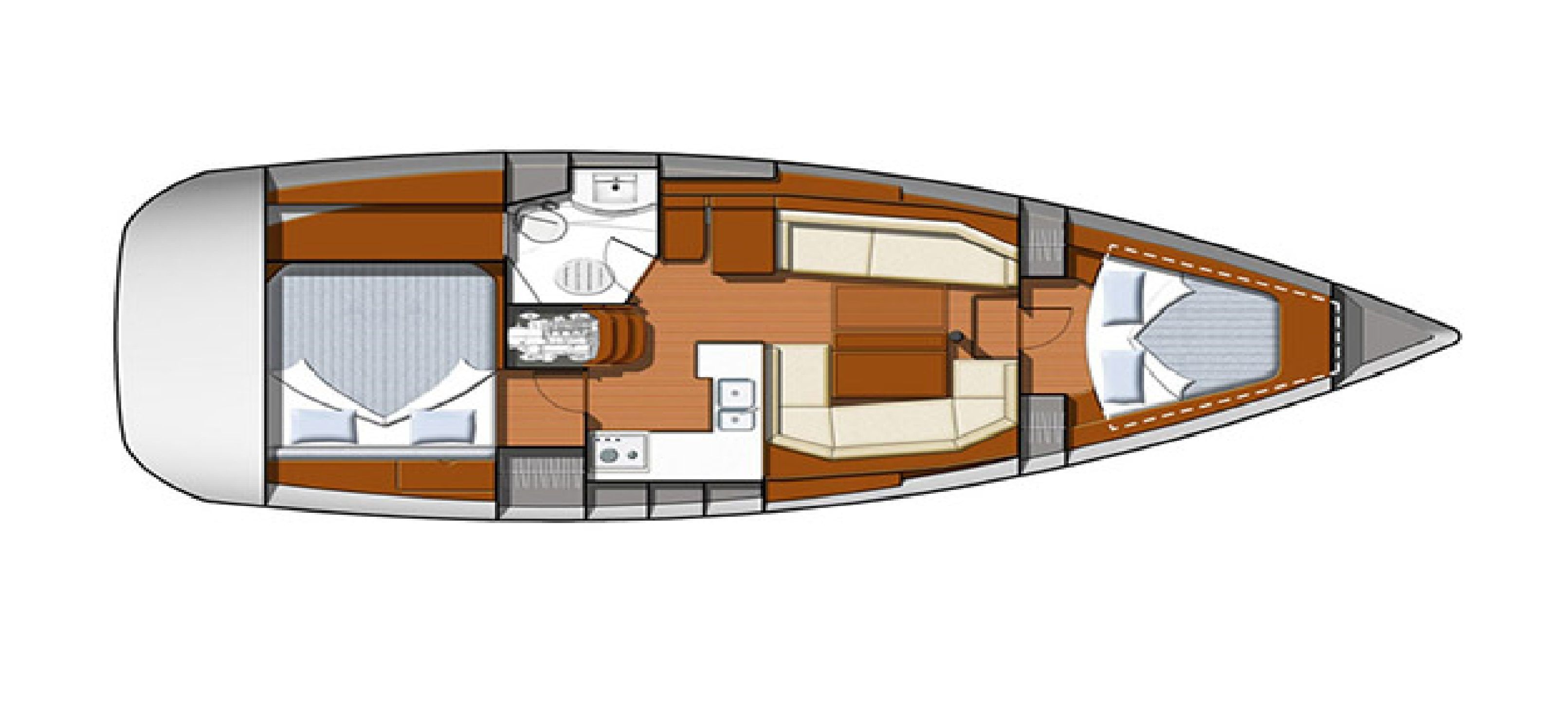 Sun Odyssey 39 DS Grundriss