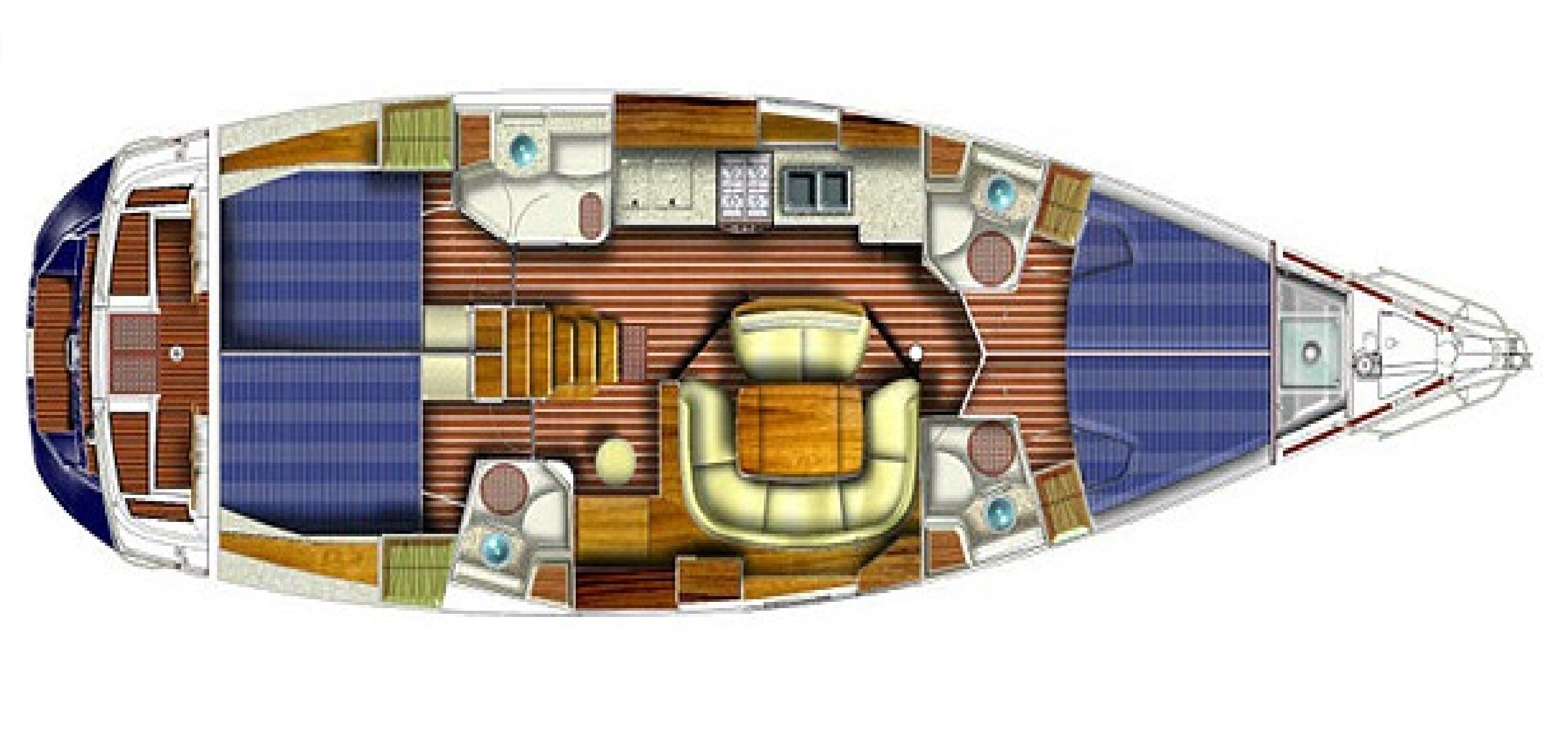 Sun Odyssey 49 Grundriss