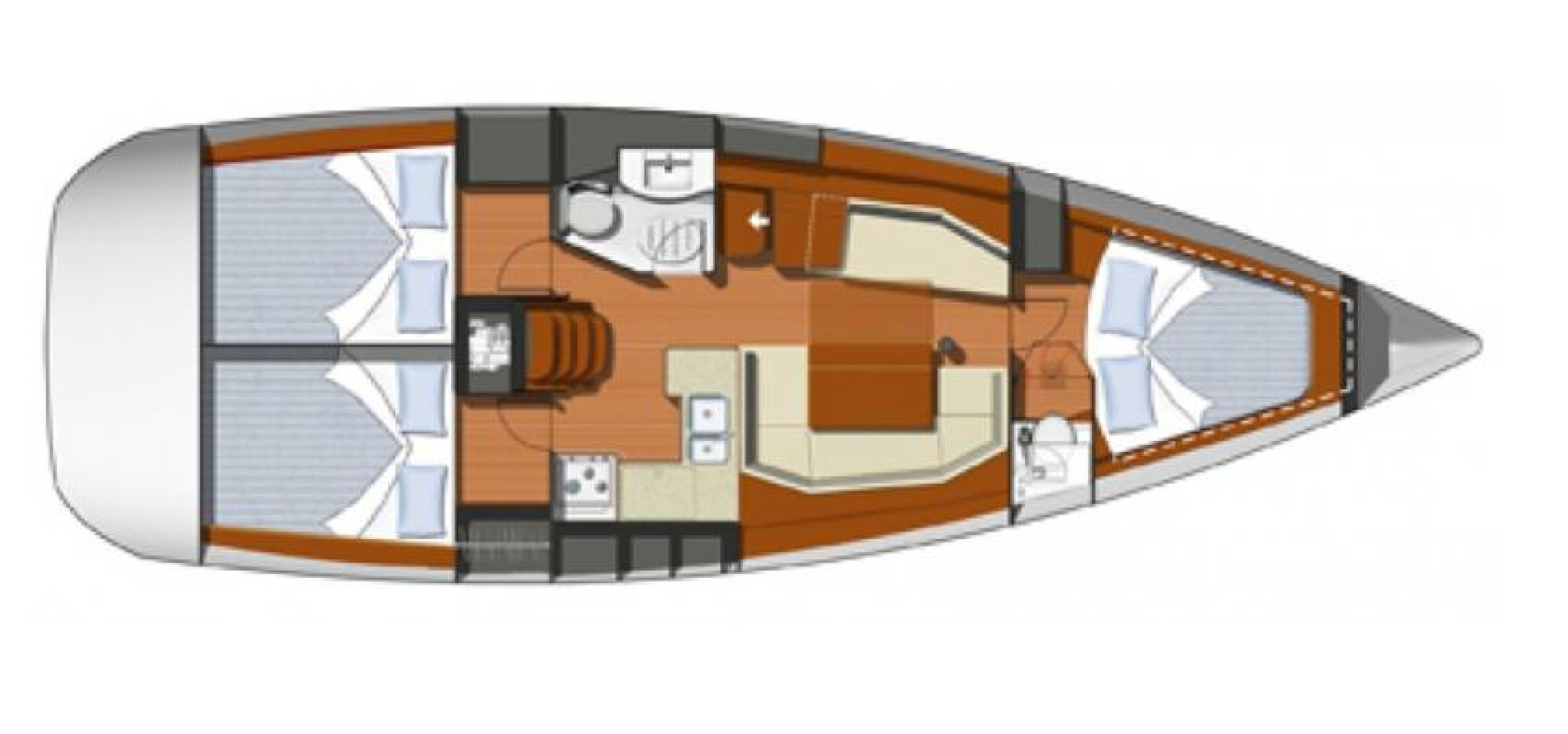 Sun Odyssey 39i Preformance Grundriss