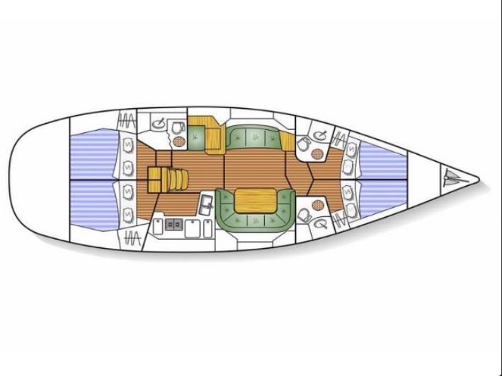 Sun Odyssey 49 DS Grundriss