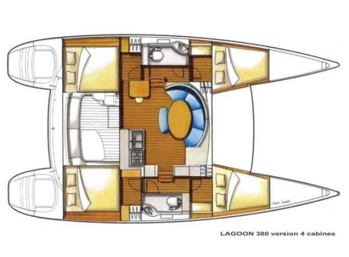 Lagoon 380 S2 Grundriss