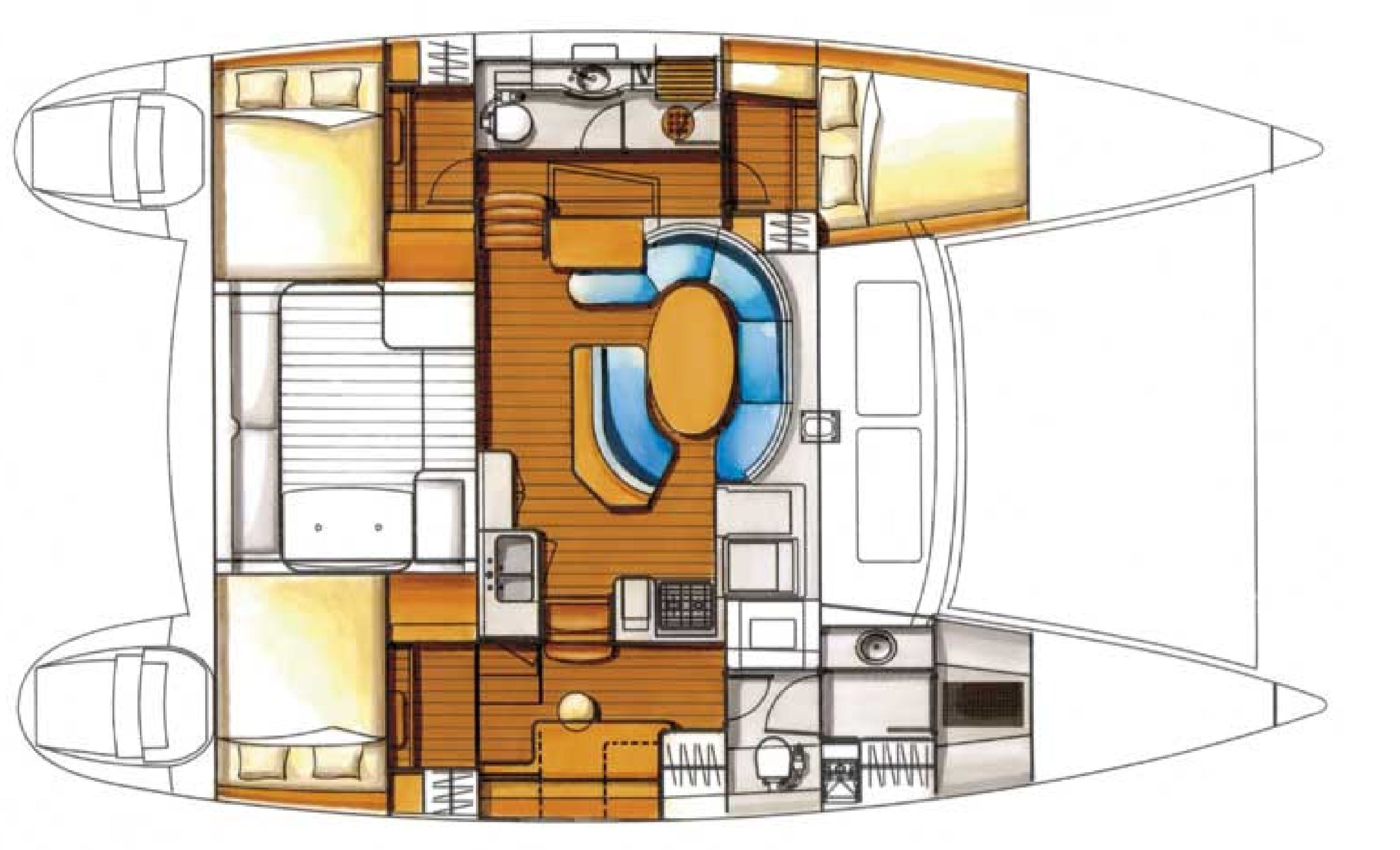 Lagoon 410 Grundriss