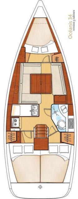 Oceanis 34 Innenansicht