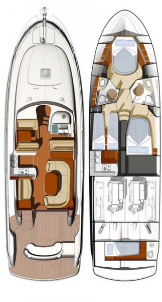 Prestige 46 fly Innenansicht