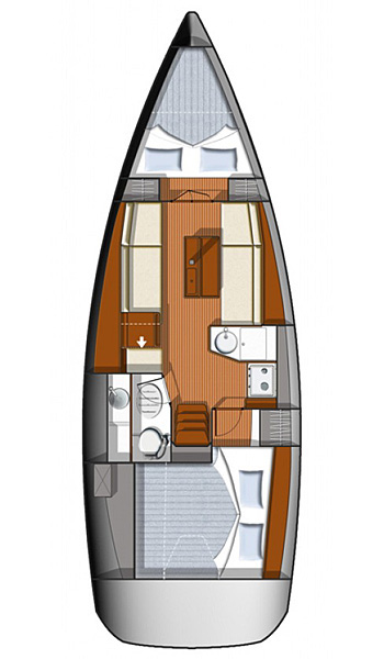 Sun Odyssey 33i Innenansicht