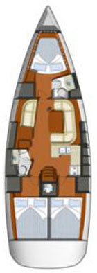 Sun Odyssey 42i Innenansicht