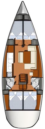 Sun Odyssey 44i Innenansicht