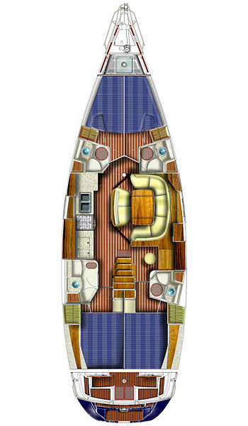 Sun Odyssey 49 Innenansicht