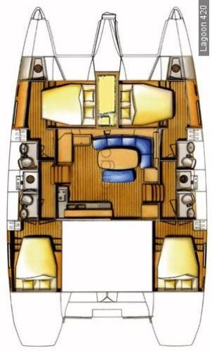 Lagoon 420 Innenansicht