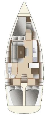 Dufour 375 Grand Large Innenansicht