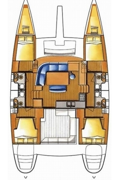 Lagoon 380 S2 Innenansicht