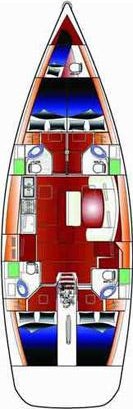 Cyclades 50.4 - 4+1cab Innenansicht