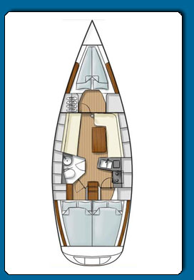 Hanse 341 Innenansicht