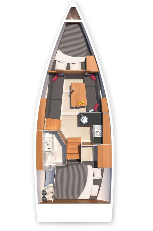 Hanse 315 Innenansicht