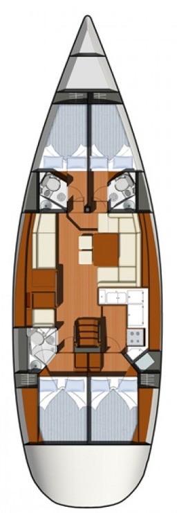 Sun Odyssey 50 DS Innenansicht