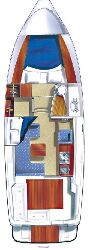 Nimbus 320 Coupe Innenansicht