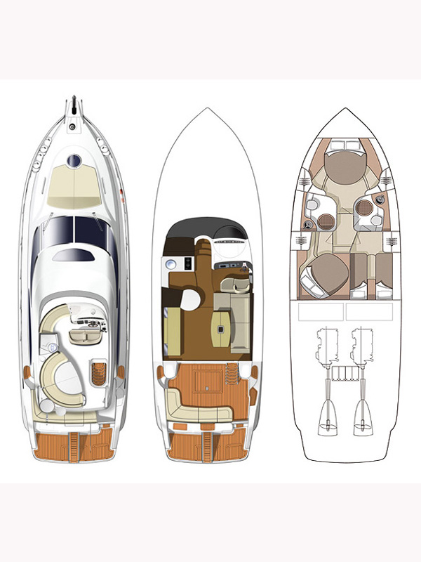 Cranchi 50 Atlantique Innenansicht