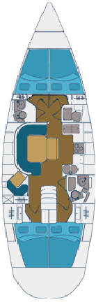 Elan 45 Innenansicht