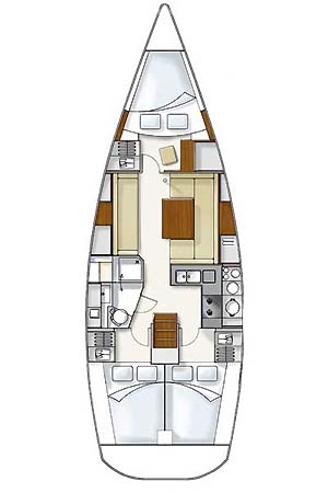 Hanse 375 Innenansicht