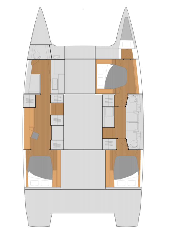 Fountaine Pajot Tanna 47 Maestro - 3 cab. Innenansicht