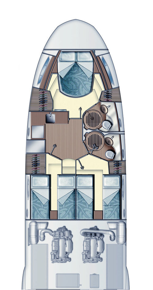Azimut 47 Fly Innenansicht