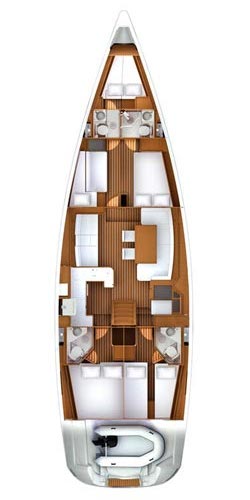 Jeanneau 57 Innenansicht