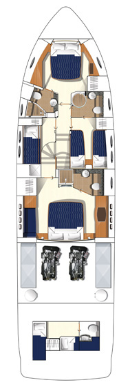 Princess 62 Innenansicht