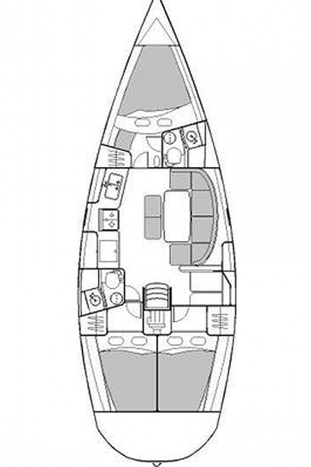 Oceanis Clipper 381 Innenansicht